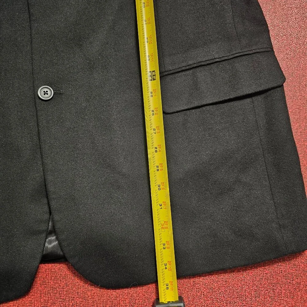 Club Room Wool‎ Silk Cashmere Blazer 48L Black Quiet Luxury Office Old Money